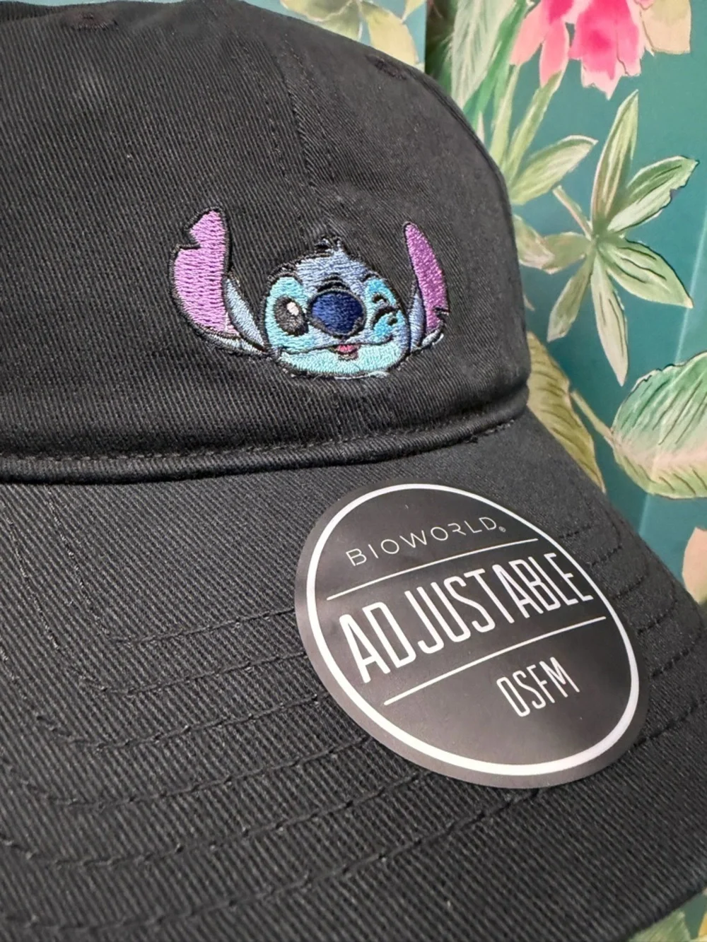 Bioworld Disney Stitch Black Baseball Cap adult size NWT